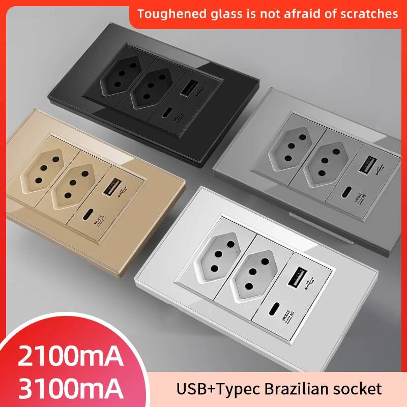 Smart Home Utilities - Herepow 브라질 표준 듀얼 USB 벽면