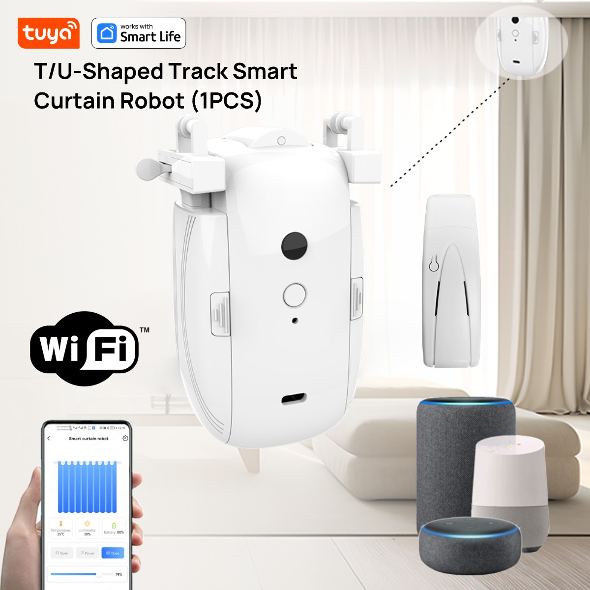 Smart Home Vimar - T/U 레일 트랙용 투야 스마트 와이파이