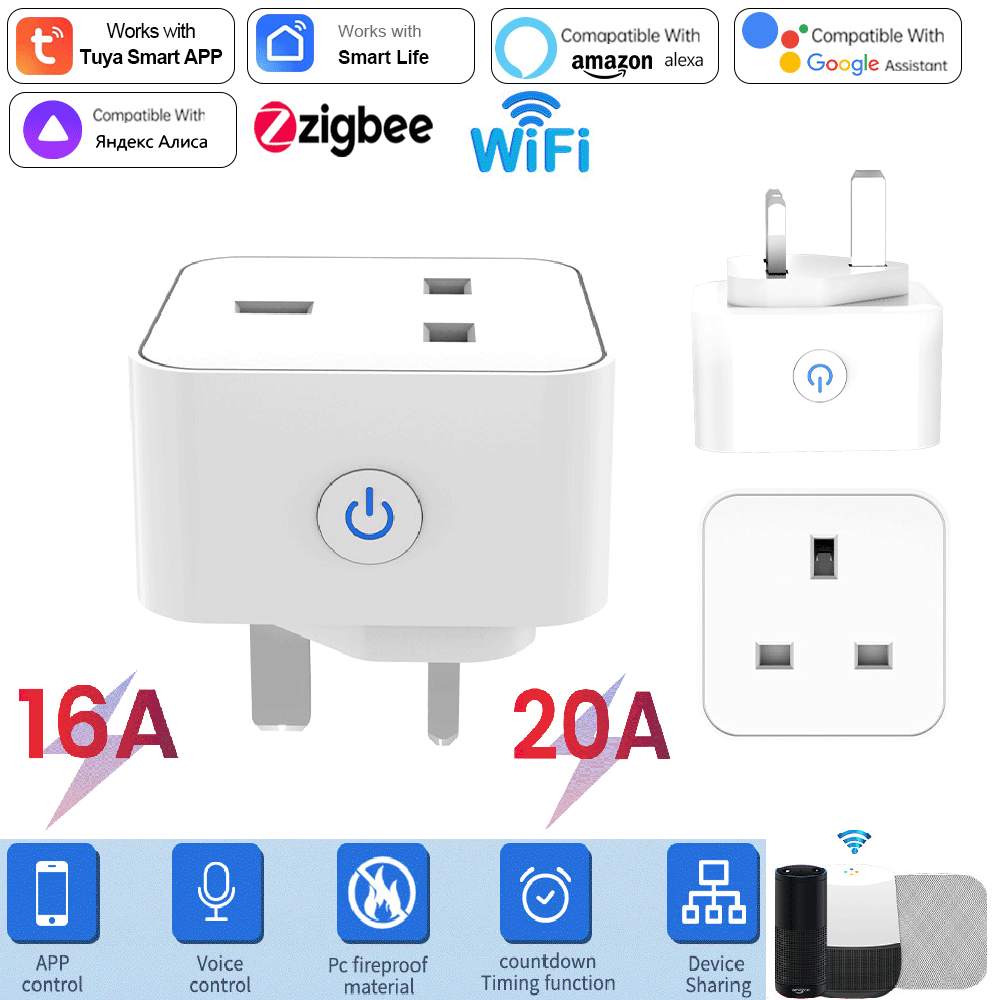 Tuya Wifi Socket - Tuya 스마트 소켓 16A/20A WiFi 또는