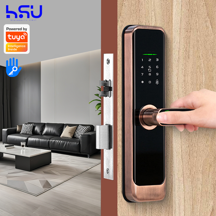 Smart Home Security - 디지털 스마트 도어락 비밀번호 홈 우드