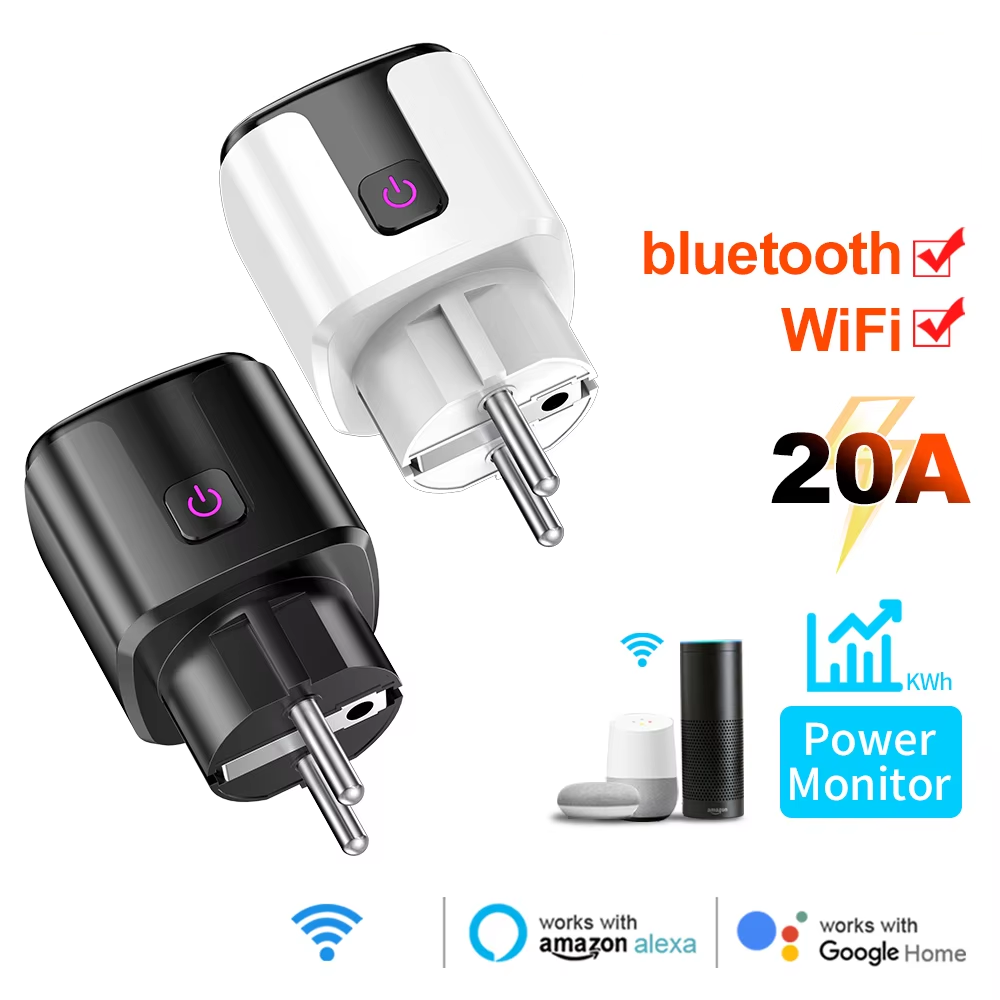 Tuya Wifi Socket - 스마트 20A EU 플러그 WiFi+블루투스 소켓(전력