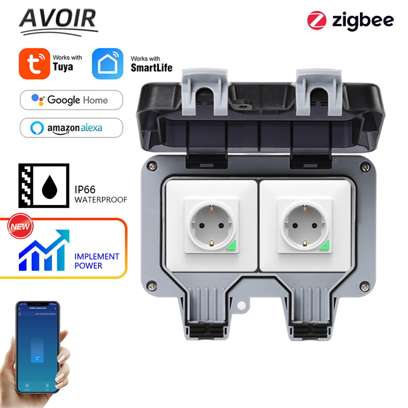 Smart Home Utilities - Avoir Tuya Zigbee 전기 소켓 IP66