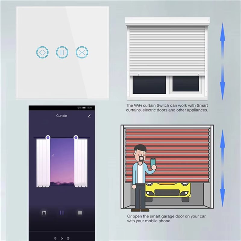 AAAF 투야 와이파이 전동 롤러 블라인드 스위치 (E - Smart Home Market 리뷰 및 가격