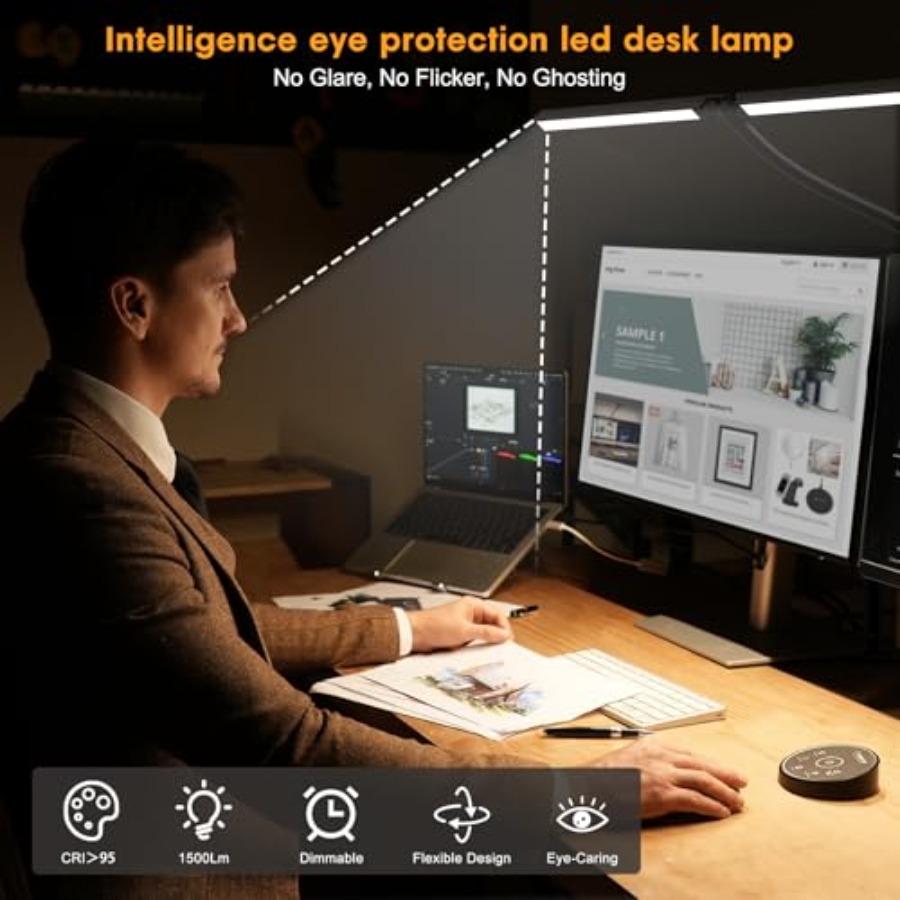 사무실 및 가정용 LED 데스크 램프 - 눈 보호 기능 - Smart Home Office 리뷰 및 가격