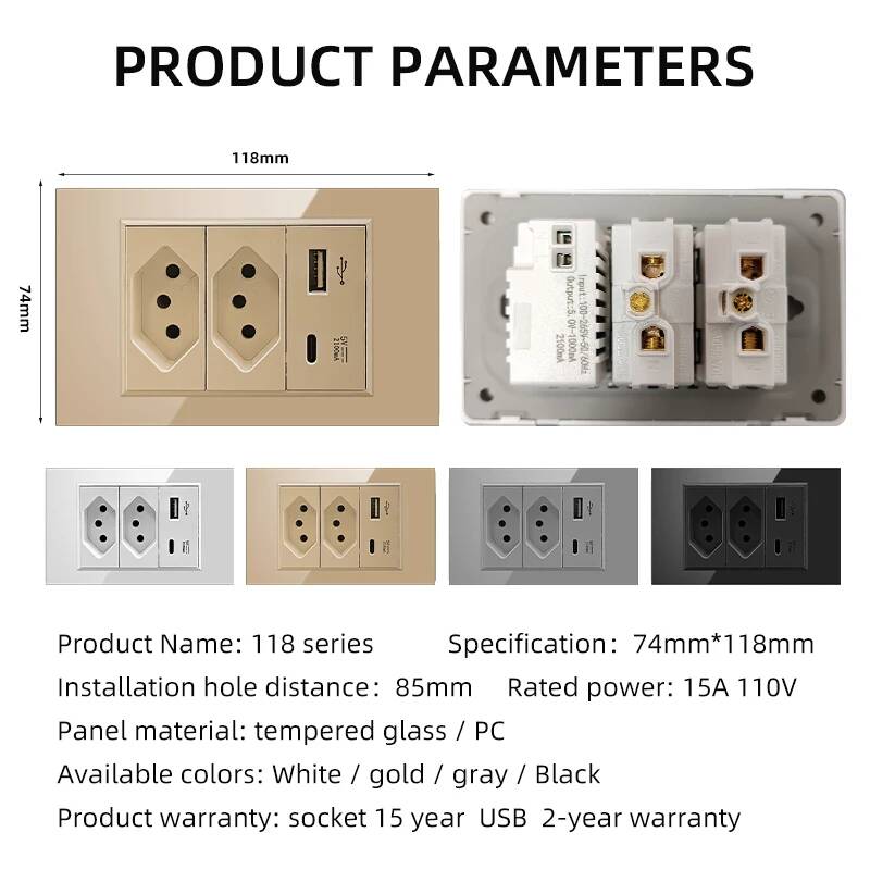 Herepow 브라질 표준 듀얼 USB 벽면 소켓 Ty - Smart Home Utilities 리뷰 및 가격