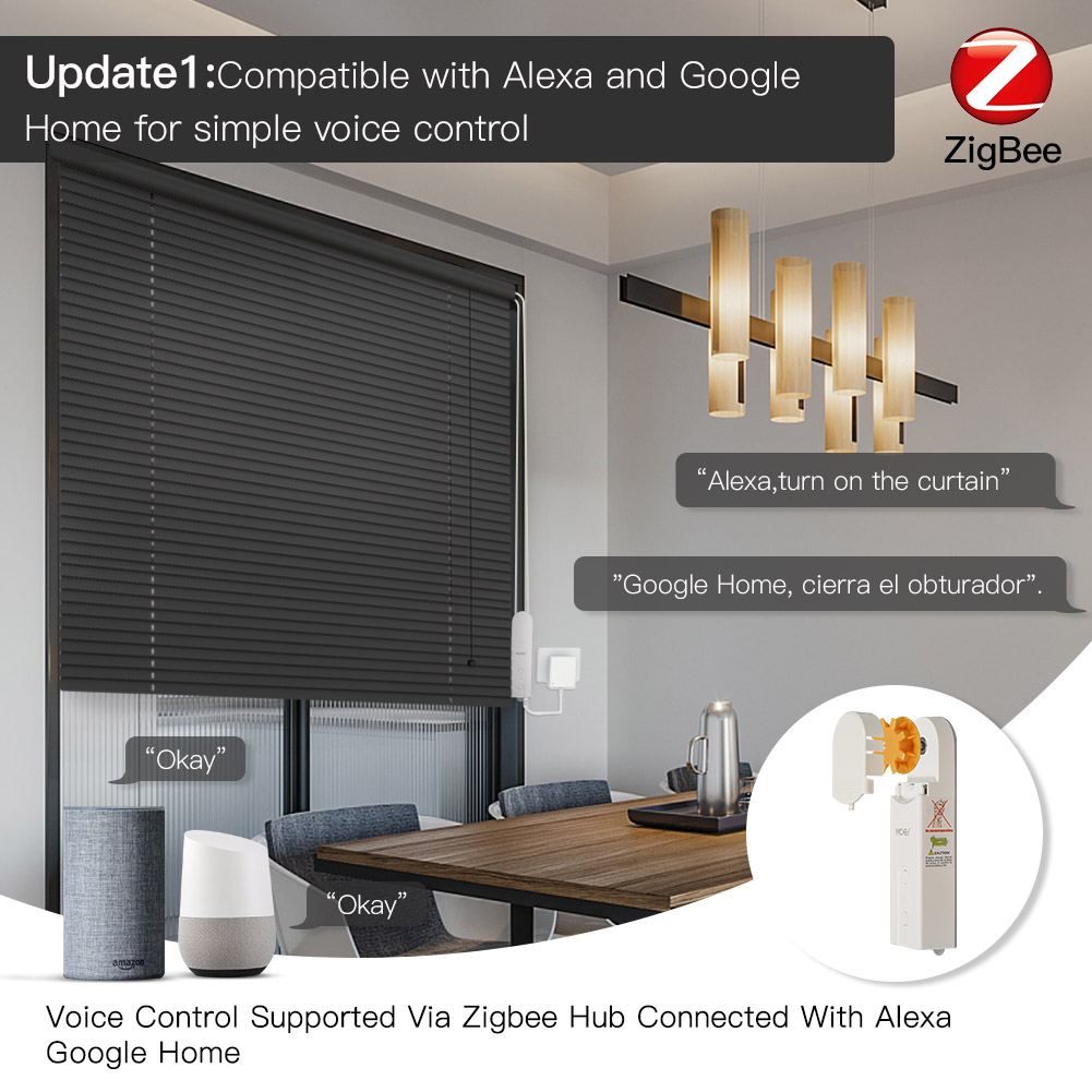 MOES ZigBee 스마트 DIY 전동 롤러 블라인드 - Smart Home Voice Assistant 리뷰 및 가격