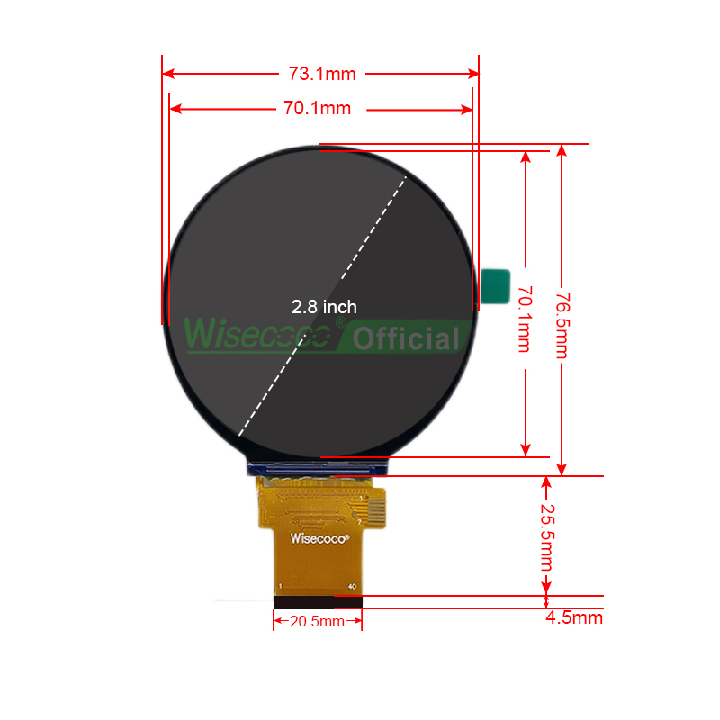 Wisecoco 원형 디스플레이, 2.8 인치, 480 - Smart Home Utilities 리뷰 및 가격