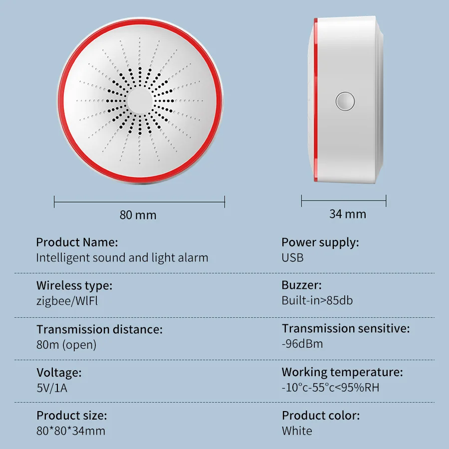 Tuya WiFi ZigBee 스마트 알람 사이렌 지능 - Smart Home Voice Assistant 리뷰 및 가격