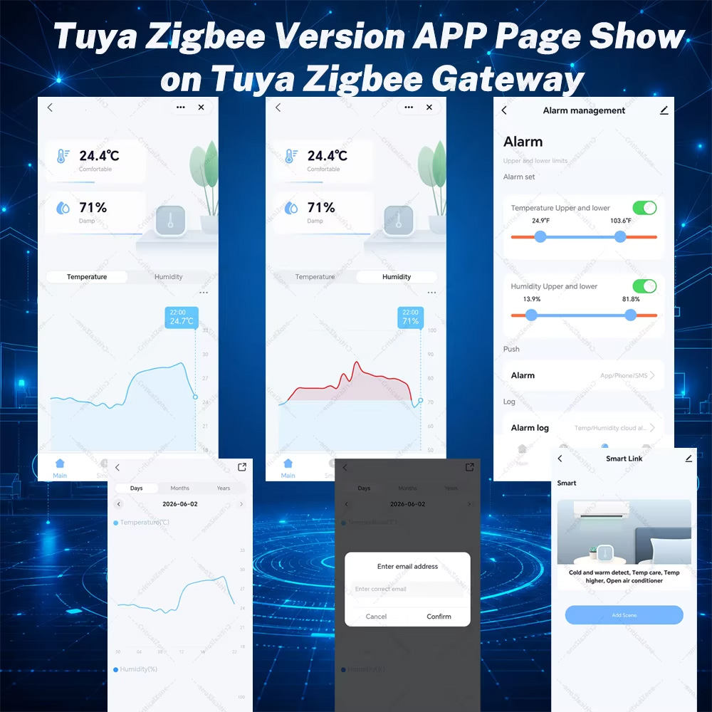 Zigbee 온도 습도 센서 스마트 온도계 습도계는 A - Smart Home Tablet 리뷰 및 가격