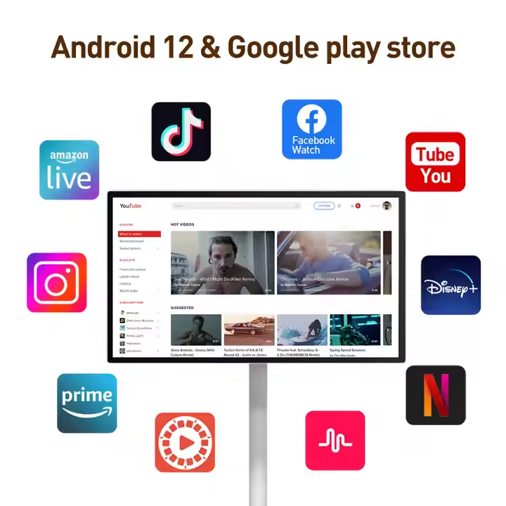 24인치 안드로이드 12 휴대용 LCD TV 스마트 인 - Smart Home Office 리뷰 및 가격