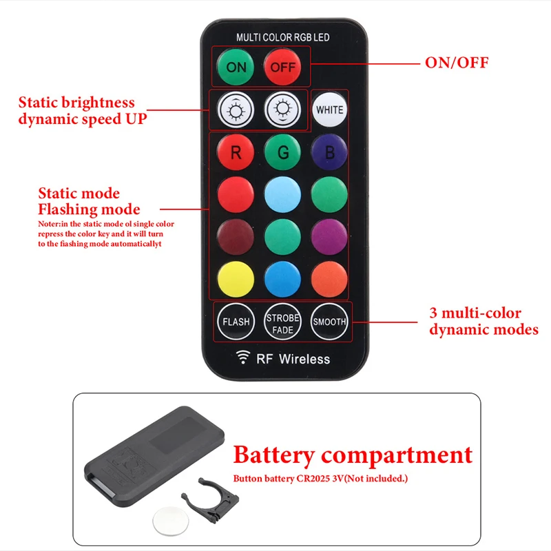 2 개/대 RGB LED T10 W5W 전구 원격 제어 - Voice Control Light Bulb 리뷰 및 가격