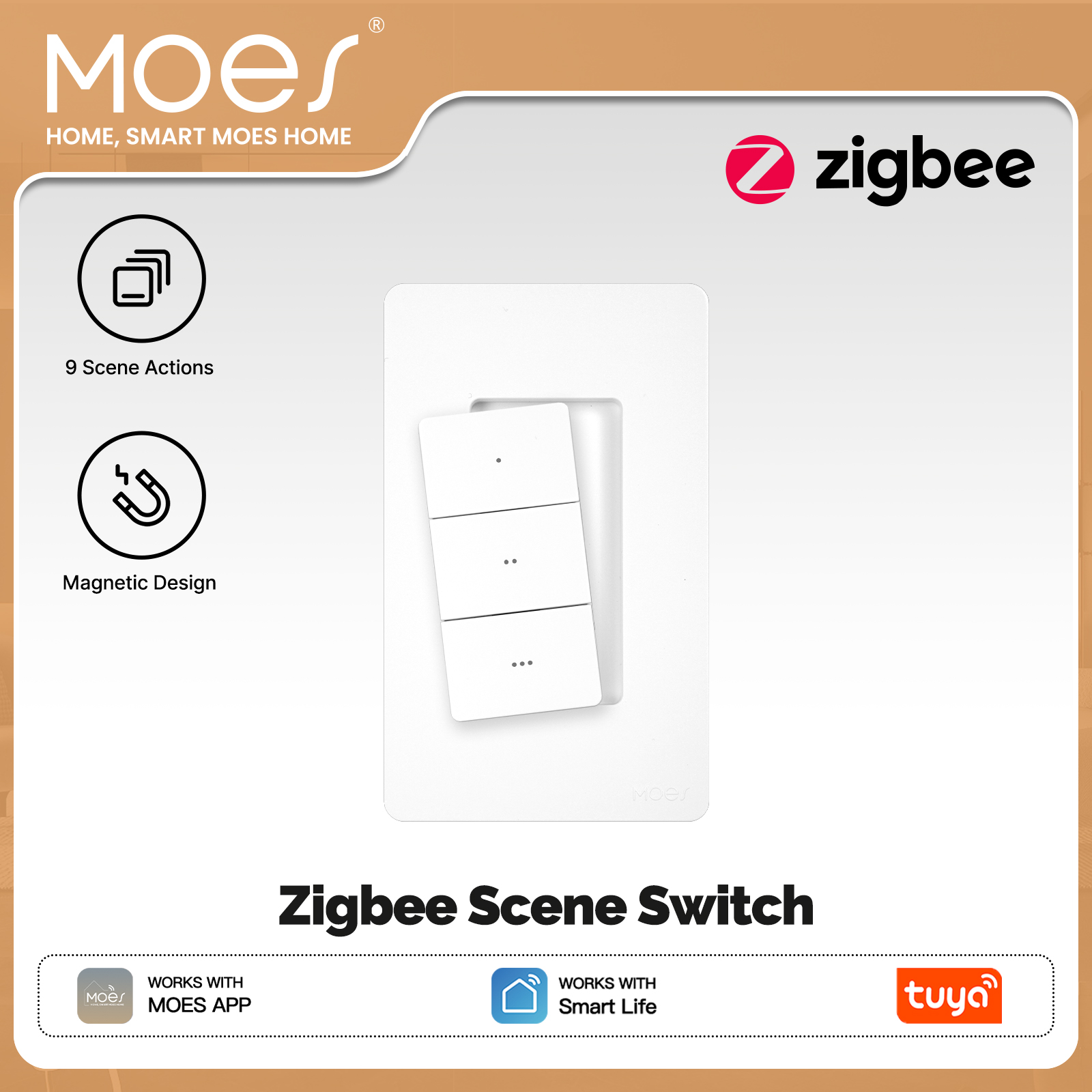 MOES Tuya Zigbee 스마트 무선 장면 스위치 - Smart Home Matter 리뷰 및 가격