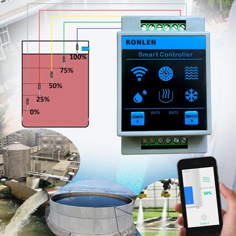 KONLEN 투야 수위 센서 와이파이 컨트롤러, 스마트 - Wifi Water Leak Detector 리뷰 및 가격