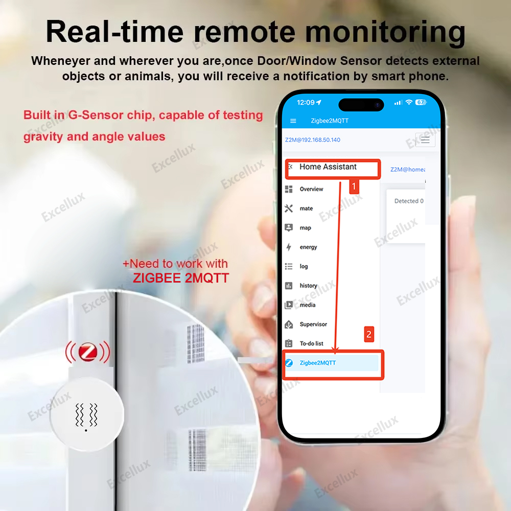 Zigbee 3.0 스마트 진동 센서 실시간 모션 충격 - Smart Home Security 리뷰 및 가격