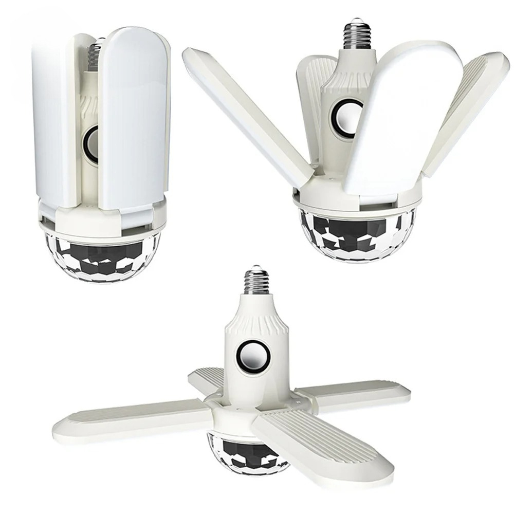 E27 LED 전구 팬 네 잎 블레이드 음악 램프 블루 - Voice Control Light Bulb 리뷰 및 가격