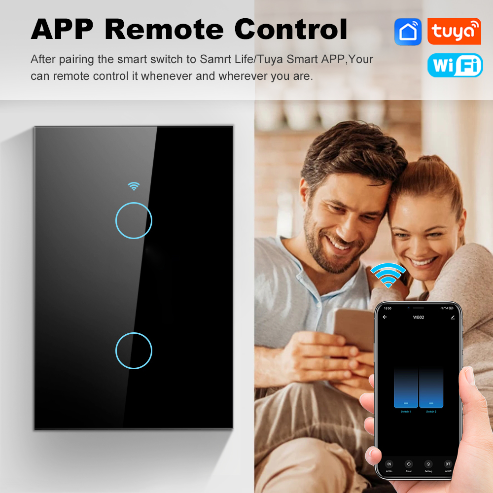 스마트 라이프 와이파이+블루투스 터치 라이트 벽 스위치 - Tuya Wifi Socket 리뷰 및 가격