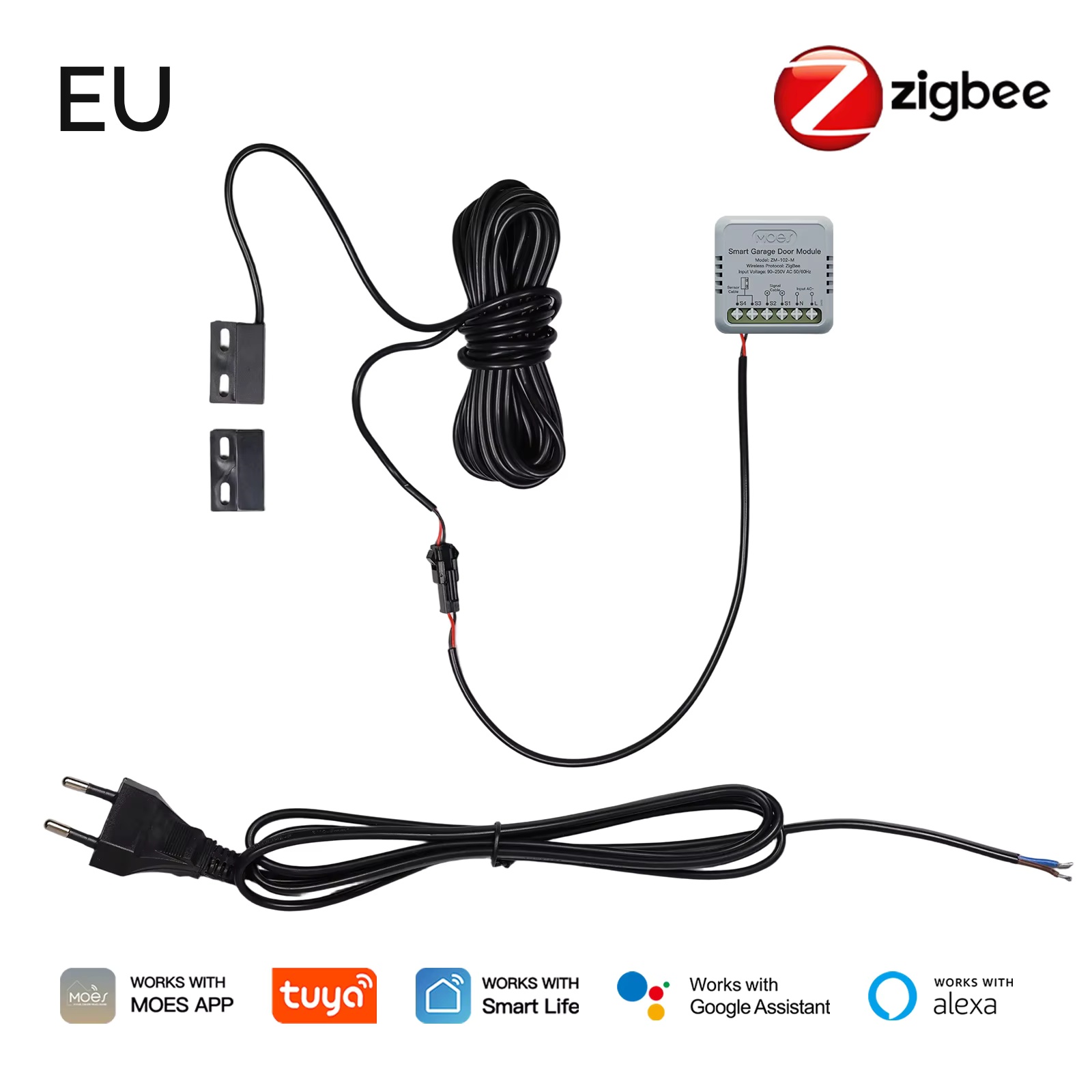 MOES Zigbee 차고 문 컨트롤러 모듈은 Tuya - Smart Home Voice Assistant 리뷰 및 가격
