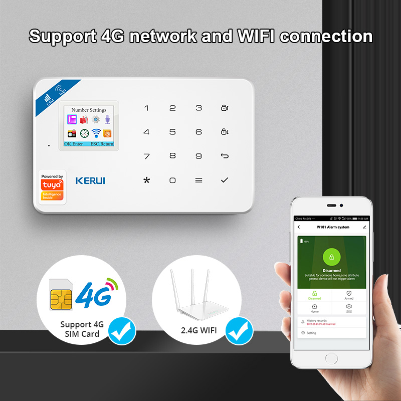 KERUI 보안 경보 시스템 키트 W184 4G WIF - Smart Home Vimar 리뷰 및 가격
