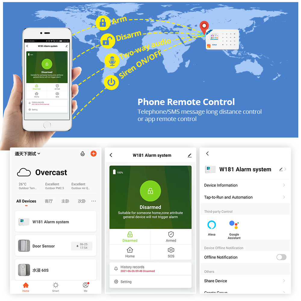 KERUI 보안 경보 시스템 키트 W184 4G WIF - Smart Home Vimar 리뷰 및 가격
