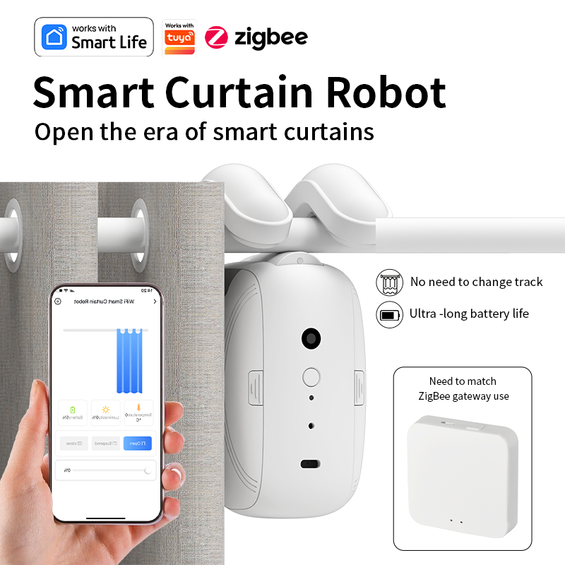 지그비 스마트 커튼 드라이버 로봇 자동 커튼 모터 커튼 - Smart Home Device 리뷰 및 가격