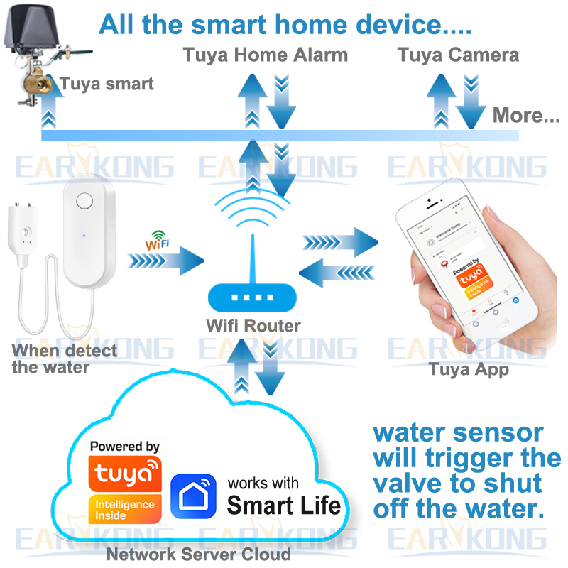 Tuya WiFi 스마트 누수 센서 액체 누출 경보 오 - Wifi Water Leak Detector 리뷰 및 가격