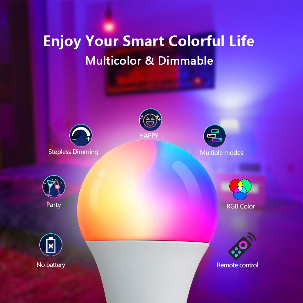 16 색 RGB 전구 LED 멀티 컬러 전구 E27 2 - Voice Control Light Bulb 리뷰 및 가격