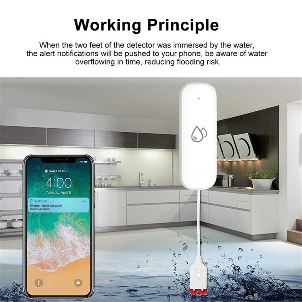 호환 가능한 ZigBee 누수 센서 알람 Tuya Sm - Smart Home Security 리뷰 및 가격